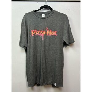 Pizza Hut Shirt Mens Medium Gray Graphic Short Sleeve Crewneck Tee PH3040PME‎
